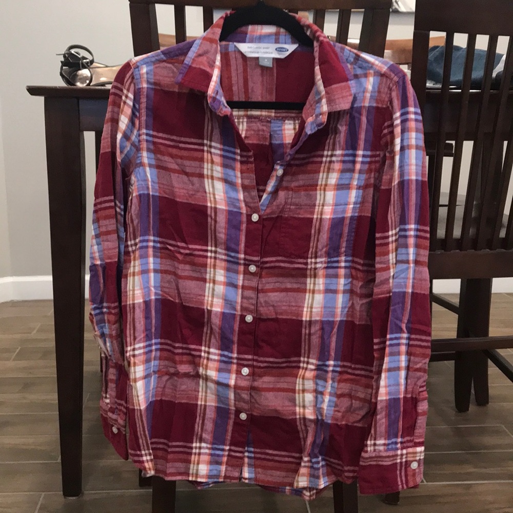 Red/white/blue “flannel” shirt